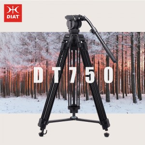 DIAT нов DT750 видеокамера поддържа триножник три секции 1,7 метра висок DSLR статив за тежко натоварване